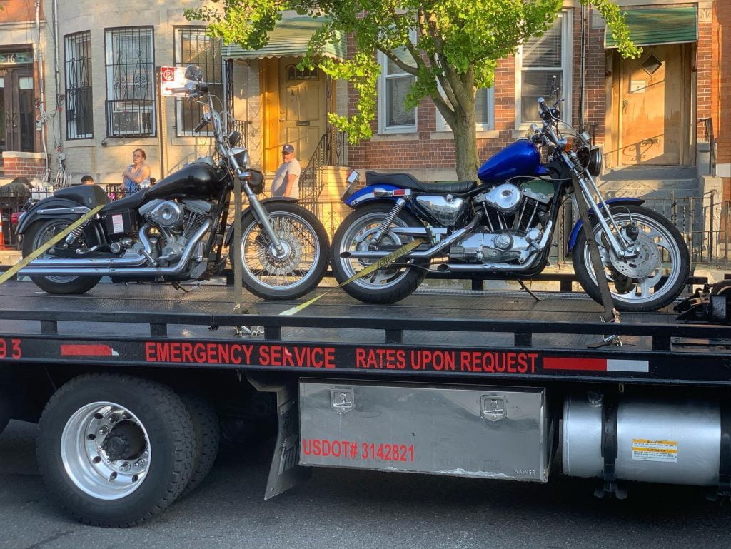 motorcycle towing