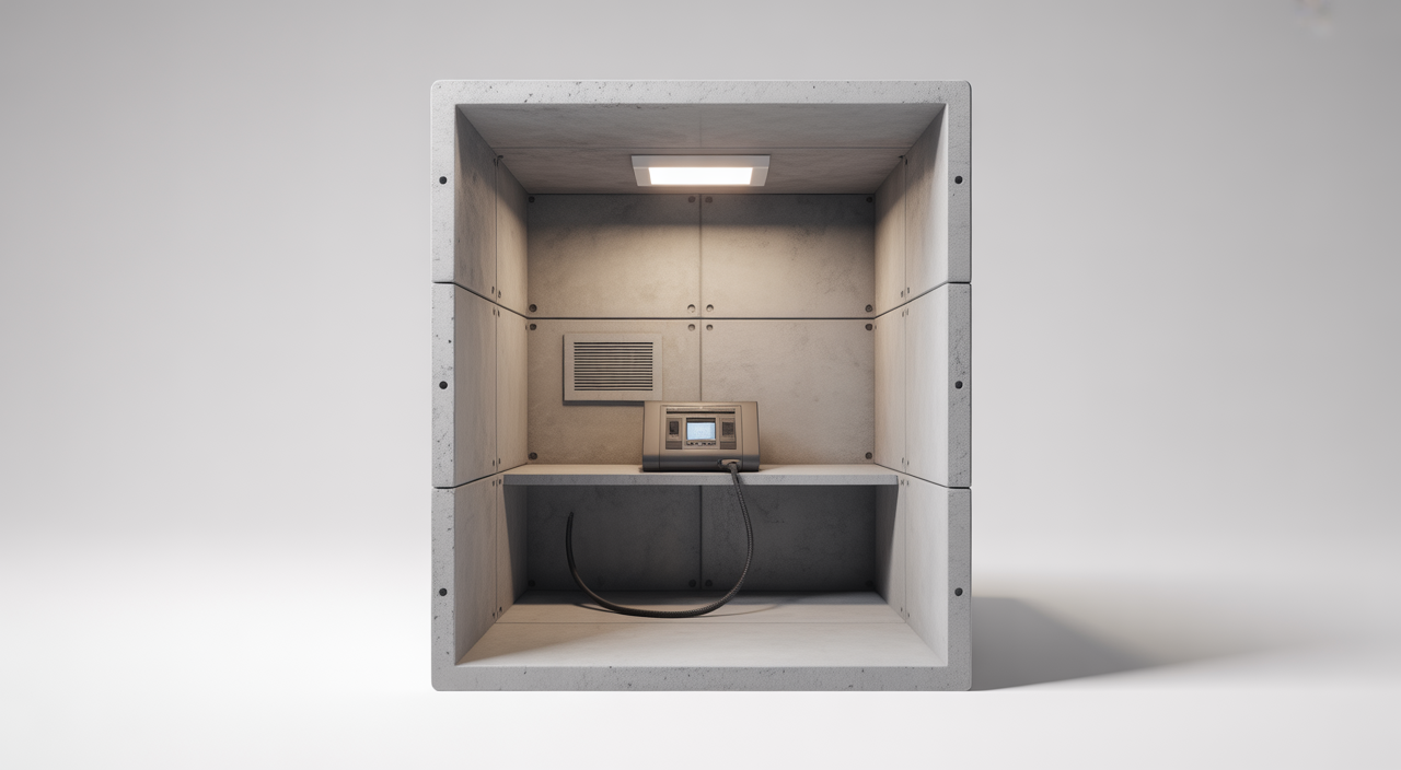 High-security armored door for a residential safe room